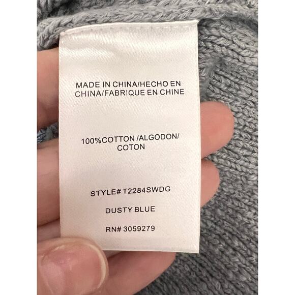 NWT Weekend Los Angeles Sleeveless Scoop Neck Knit Tank Top Dusty Blue Women's L - Picture 5 of 6